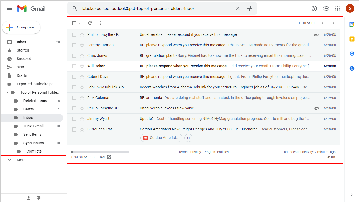 import pst to gmail without outlook